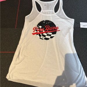 Pure Barre Finish Line Racerback White Tank